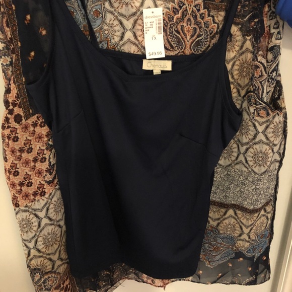 Brand New Chenault Sheer Blouse with attached camisole. NWT - Picture 3 of 3